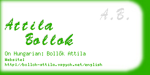 attila bollok business card