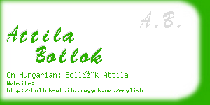 attila bollok business card